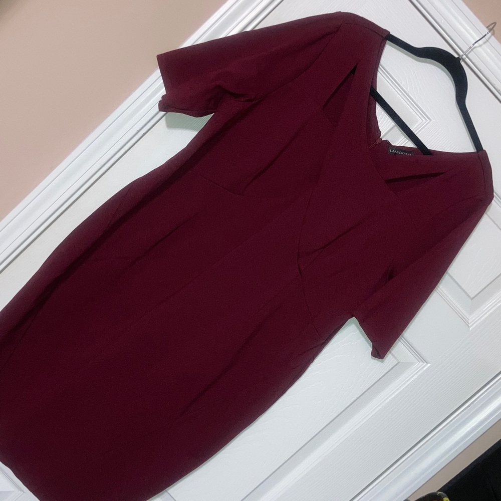 Lane Bryant Deep Burgundy Dress - size 22